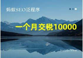 一个月交税10000