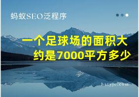 一个足球场的面积大约是7000平方多少