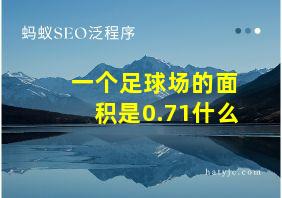 一个足球场的面积是0.71什么