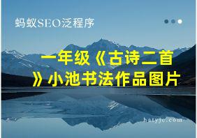 一年级《古诗二首》小池书法作品图片