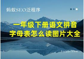 一年级下册语文拼音字母表怎么读图片大全