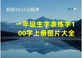 一年级生字表练字100字上册图片大全