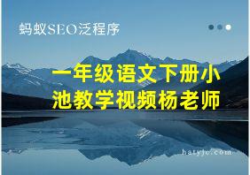 一年级语文下册小池教学视频杨老师