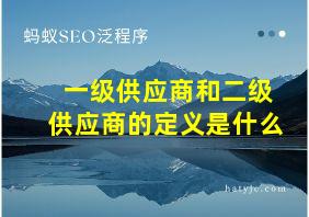 一级供应商和二级供应商的定义是什么