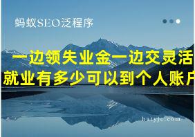 一边领失业金一边交灵活就业有多少可以到个人账户