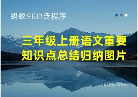 三年级上册语文重要知识点总结归纳图片