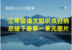 三年级语文知识点归纳总结下册第一单元图片