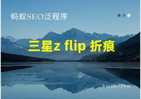 三星z flip 折痕