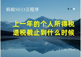 上一年的个人所得税退税截止到什么时候