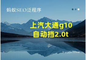 上汽大通g10自动挡2.0t