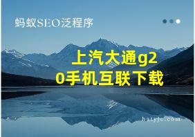 上汽大通g20手机互联下载