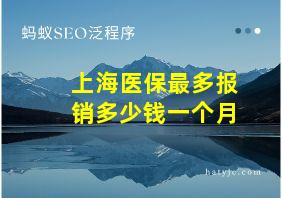 上海医保最多报销多少钱一个月