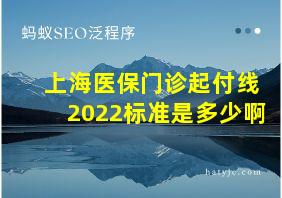 上海医保门诊起付线2022标准是多少啊