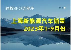 上海新能源汽车销量2023年1-9月份