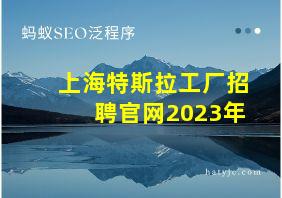 上海特斯拉工厂招聘官网2023年