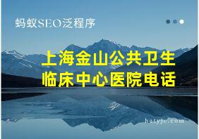 上海金山公共卫生临床中心医院电话