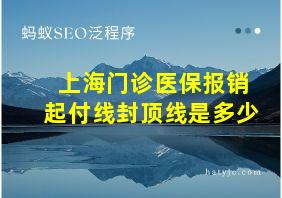 上海门诊医保报销起付线封顶线是多少