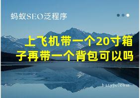 上飞机带一个20寸箱子再带一个背包可以吗