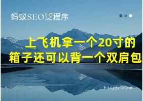 上飞机拿一个20寸的箱子还可以背一个双肩包