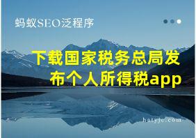 下载国家税务总局发布个人所得税app