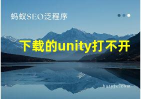 下载的unity打不开