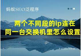 两个不同段的ip连在同一台交换机里怎么设置