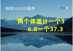 两个体温计一个36.8一个37.3