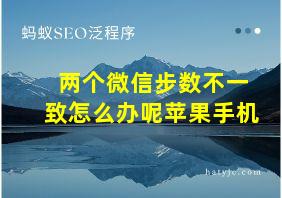 两个微信步数不一致怎么办呢苹果手机