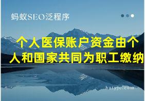 个人医保账户资金由个人和国家共同为职工缴纳