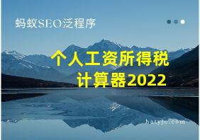 个人工资所得税计算器2022