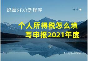 个人所得税怎么填写申报2021年度