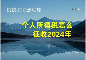 个人所得税怎么征收2024年