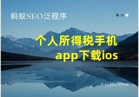 个人所得税手机app下载ios