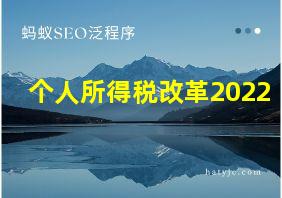 个人所得税改革2022