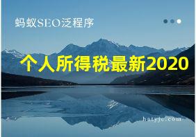 个人所得税最新2020