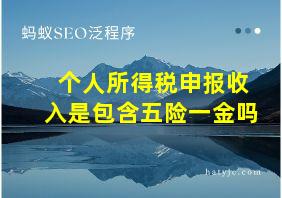 个人所得税申报收入是包含五险一金吗