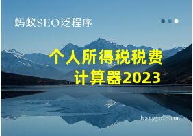 个人所得税税费计算器2023