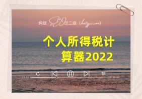 个人所得税计算器2022