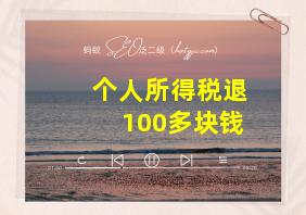 个人所得税退100多块钱