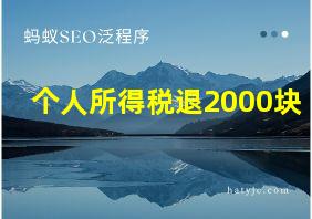 个人所得税退2000块