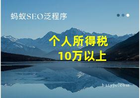 个人所得税10万以上