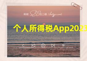 个人所得税App2023