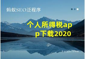 个人所得税app下载2020