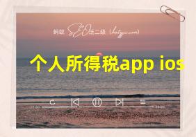 个人所得税app ios