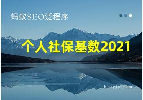 个人社保基数2021