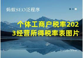 个体工商户税率2023经营所得税率表图片