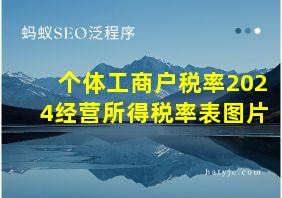 个体工商户税率2024经营所得税率表图片