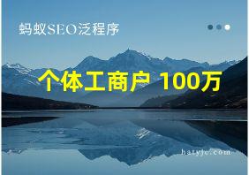 个体工商户 100万