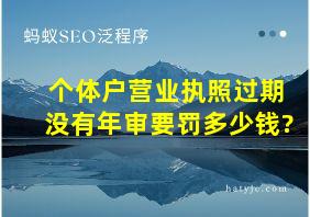 个体户营业执照过期没有年审要罚多少钱?