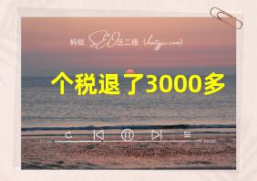 个税退了3000多